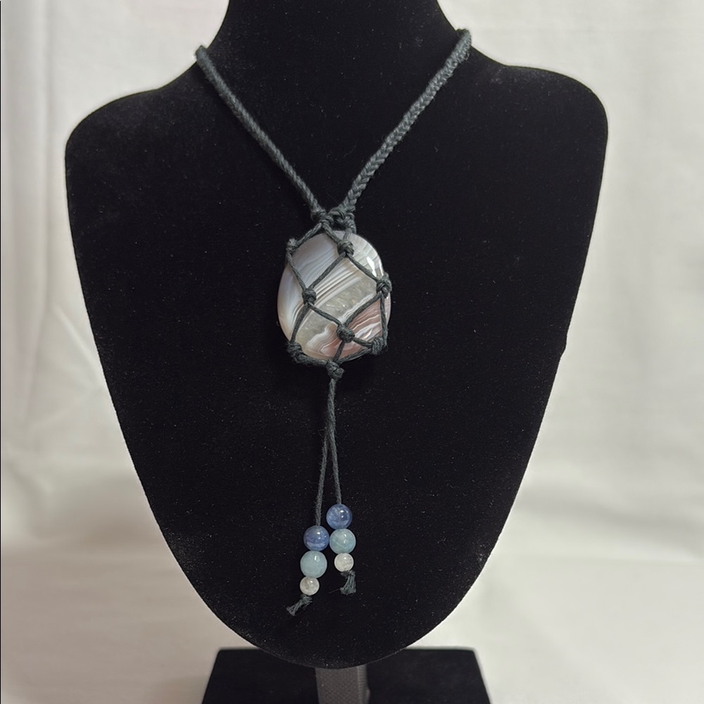 Botswana Agate Pendant Necklace